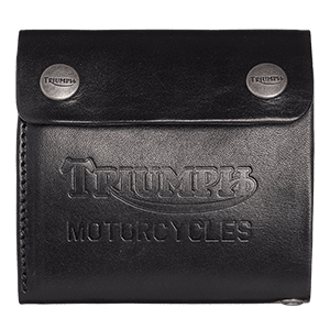 Leather Wallet Folded Black