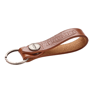 Porte-clés en cuir marron