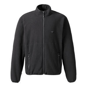 Triumph Motorcycle Adventure Clothing Fleece Jacket Black Front Flat Shot