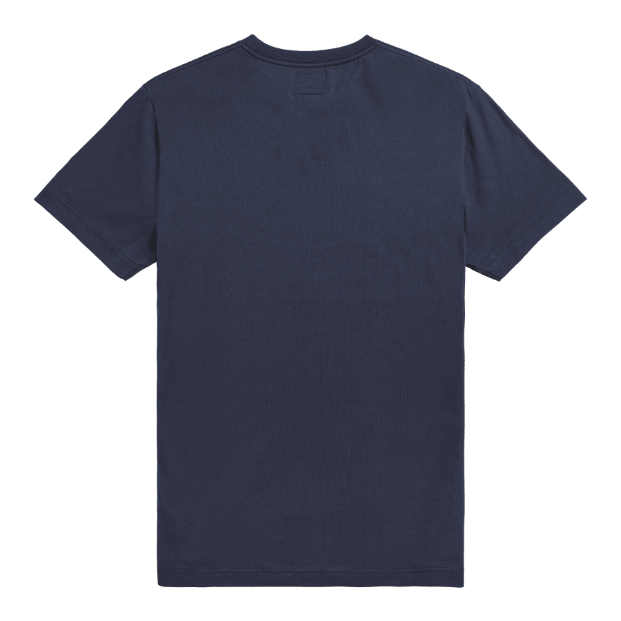 Bamburgh Embroidered Logo Tee in Navy