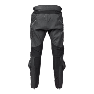 Triple Perforated Unisex Leather Pants in Black