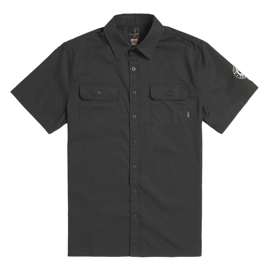 Ace Cafe Short Sleeved Shirt in Black