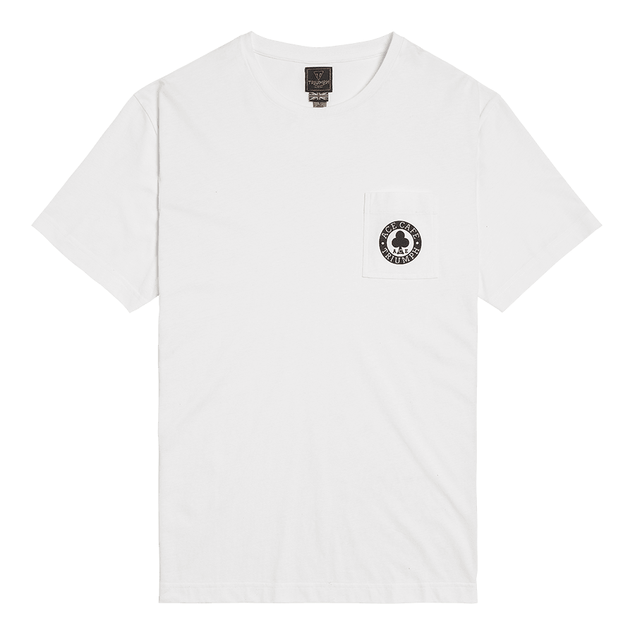 Ace Cafe Pocket T-Shirt in Weiß 