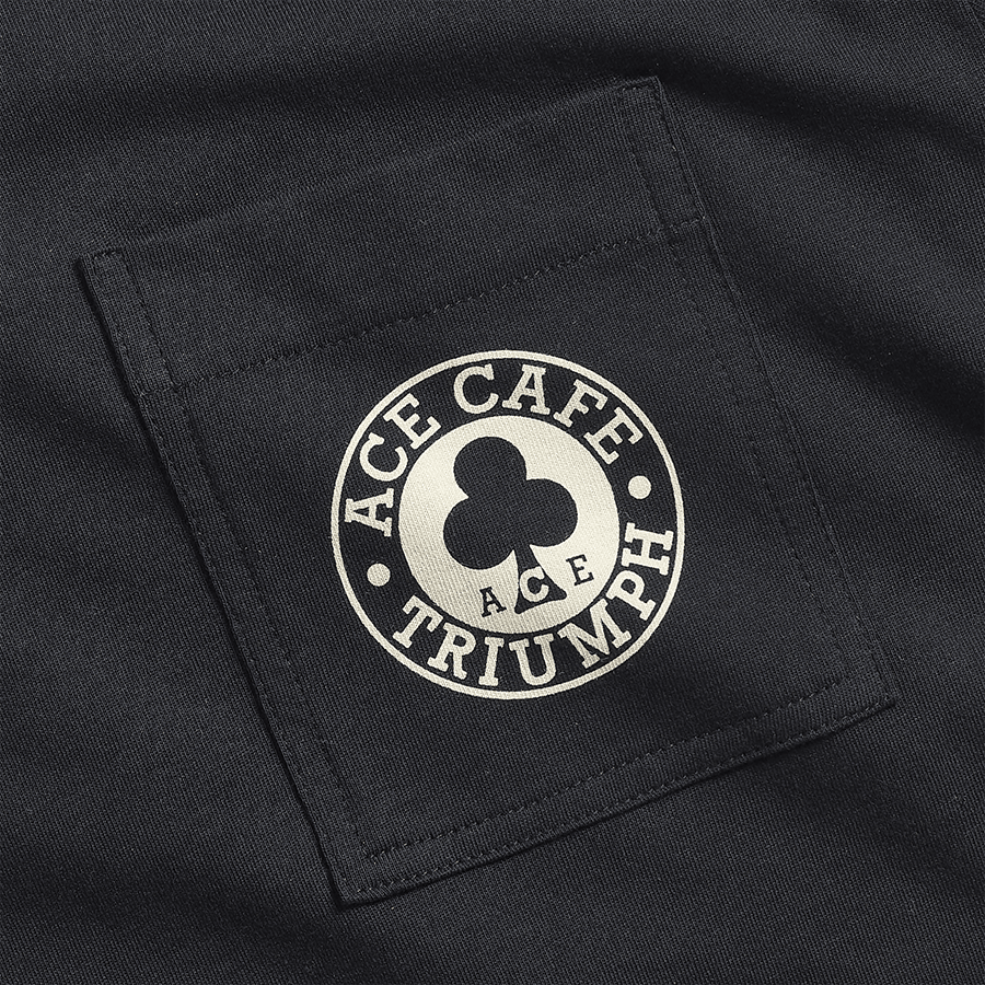 Ace Cafe Pocket Tee in Black