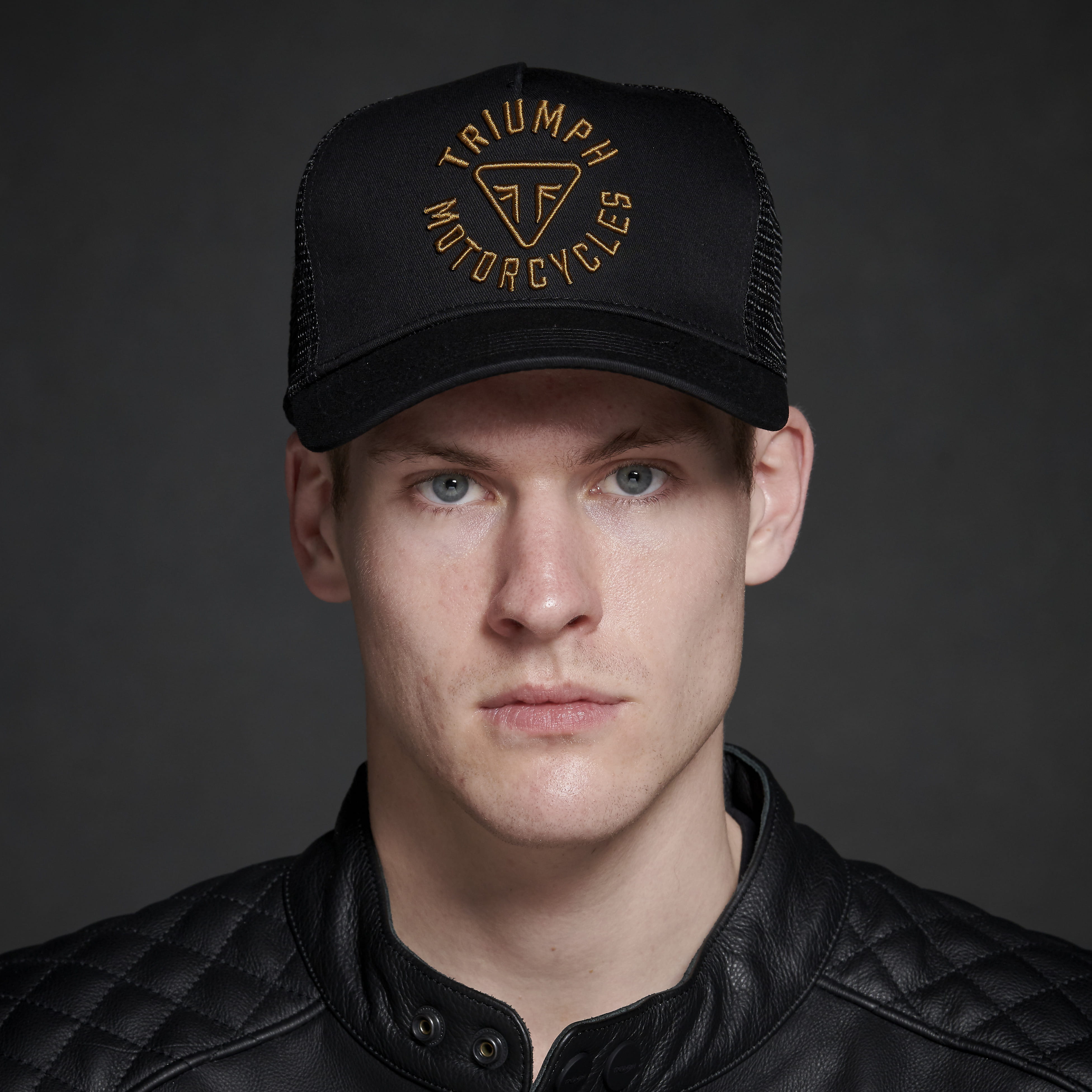 Taylor Trucker Cap in Black and Gold