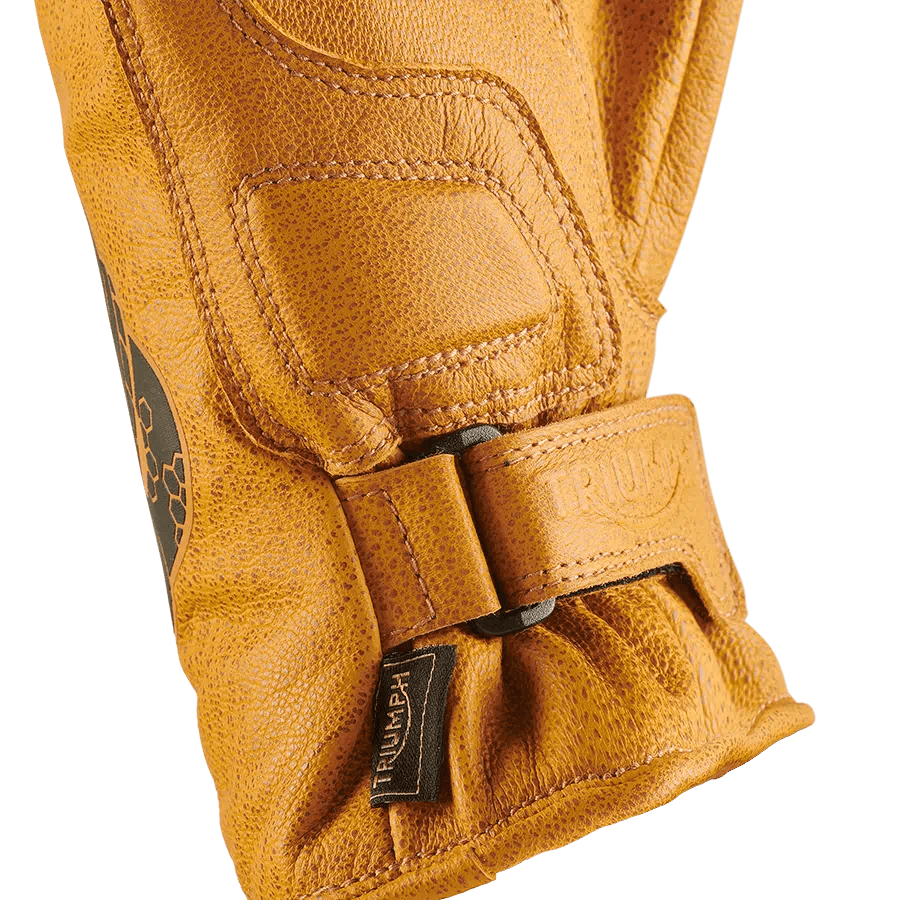 Spark Leather Gloves in Gold