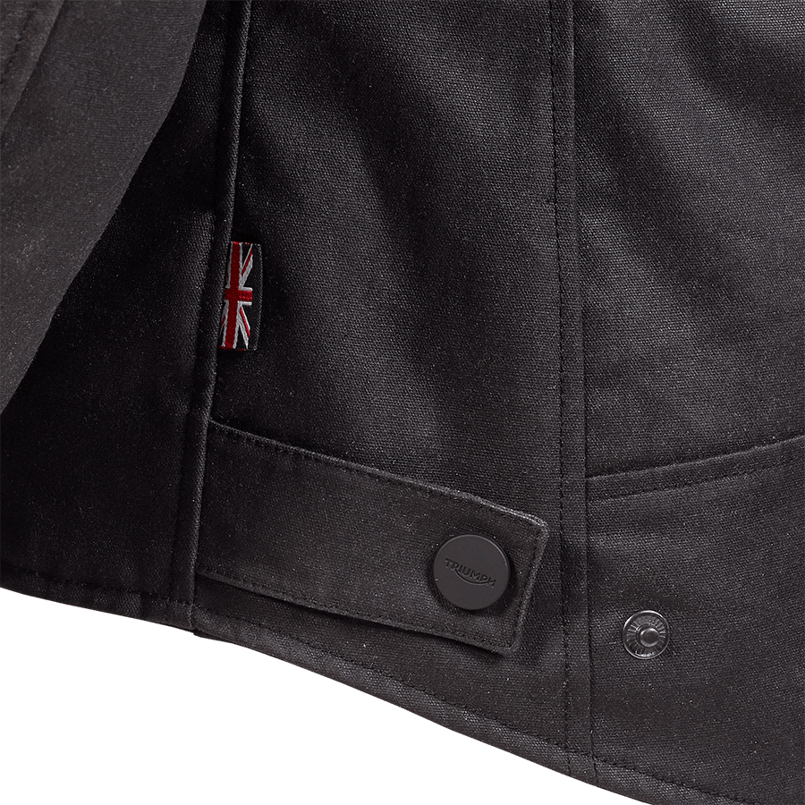 Braddan Jacke aus gewachster Baumwolle für Damen in Schwarz