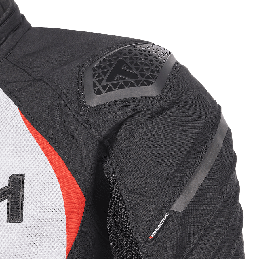 Triple Sports Mesh-Jacke in Schwarz, Weiß und Rot