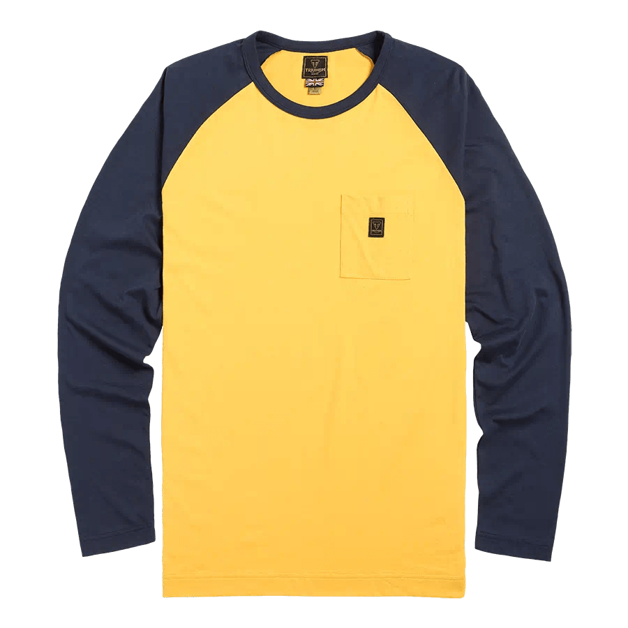 T-shirt Blackwell à manches contrastées doré et bleu marine