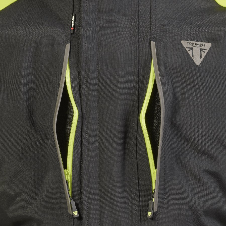 Tourer Bright Jacket in Black and Fluoro