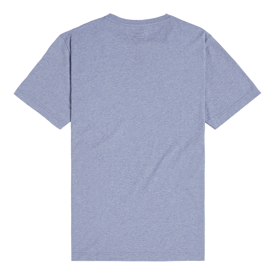 Burnham T-Shirt mit gewölbtem Logo in Blaumeliert