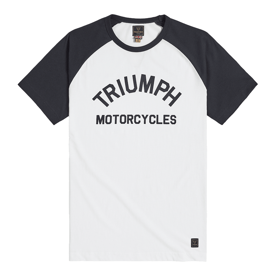 Saltern Contrast Sleeve Tee in White and Black