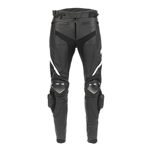 Triple Leather Unisex Riding Pants in Black
