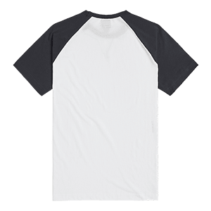 Saltern Contrast Sleeve Tee in White and Black