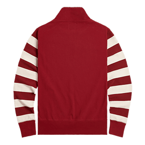 Highly Double Pique Half Zip Sweatshirt in Vintage Red