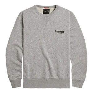 Circuit Sweatshirt mit Rundhalsausschnitt in Silbermeliert