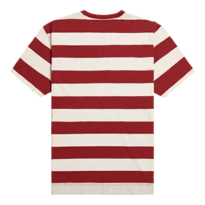 Bratt Striped T-Shirt in Dunkelrot und Elfenbeinfarben