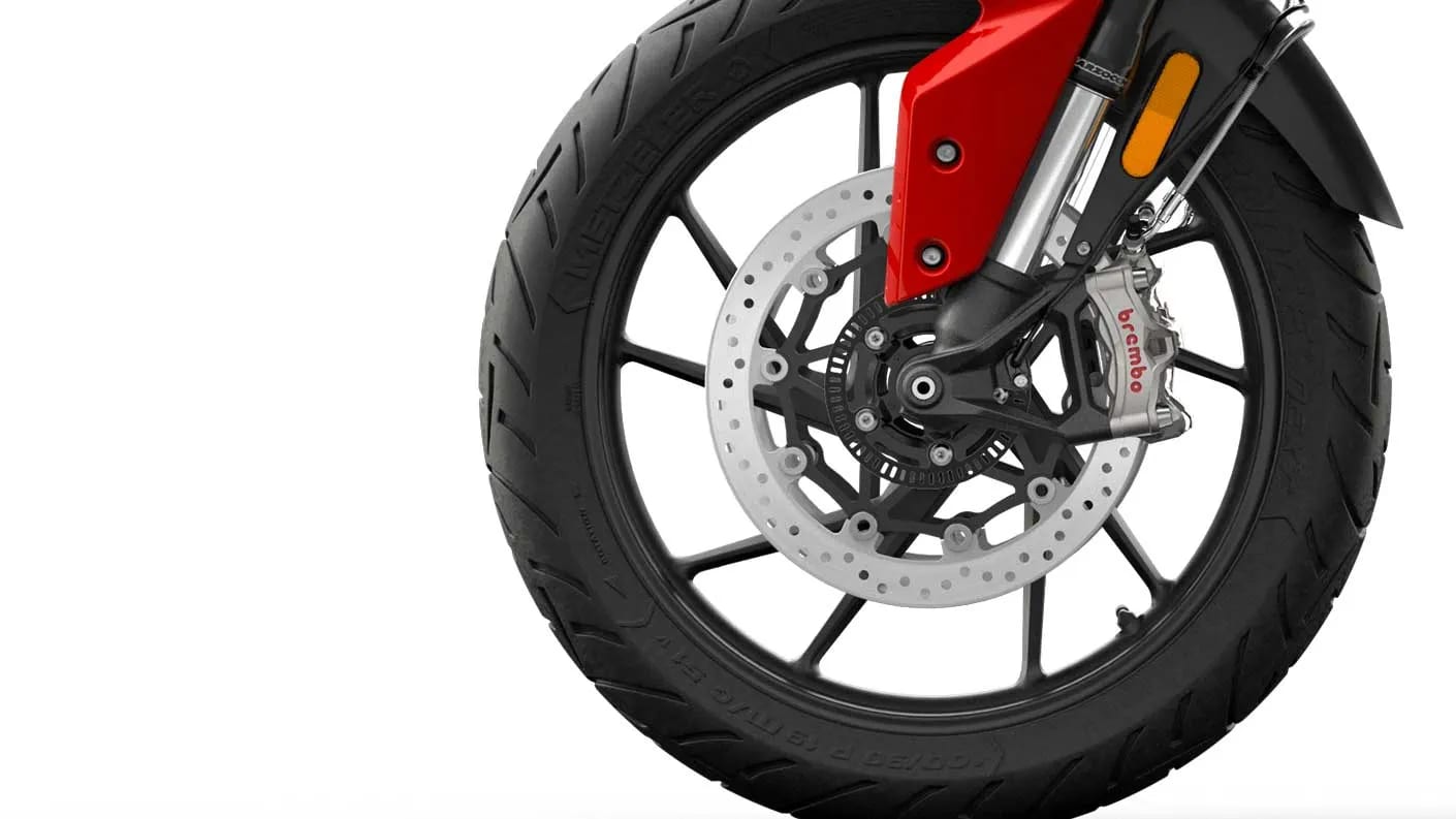 CGI close-up of Tiger 900 GT Brembo stylema® brakes