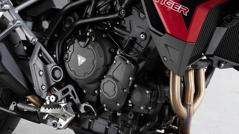 Close-up of Tiger 900 GT Pro engine