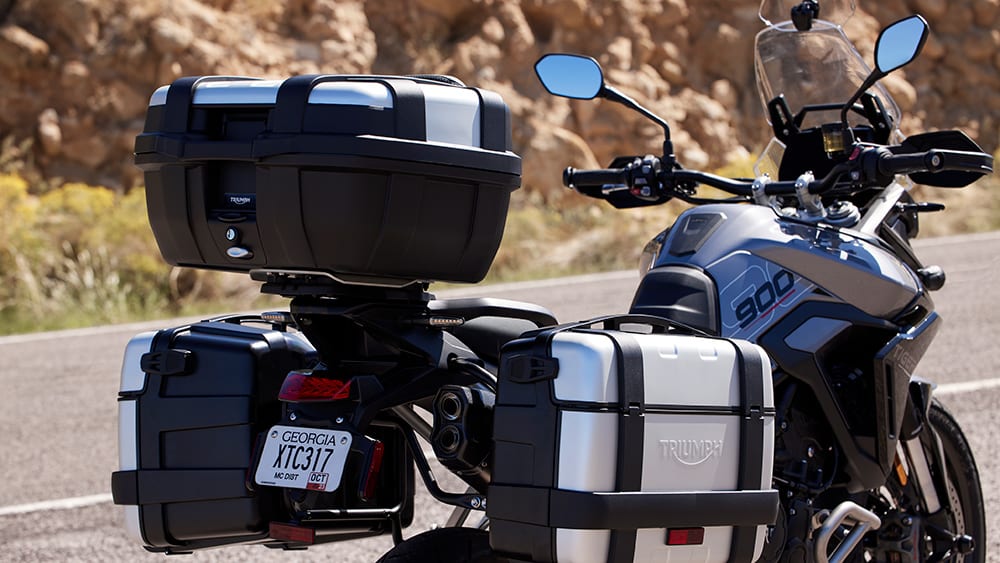 Triumph Tiger 900 GT with accessory luggage