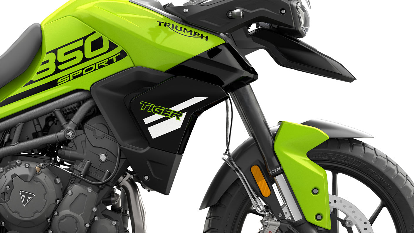 Tiger 850 Sport styling in Roulette Green and jet black