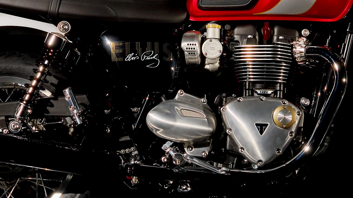 Triumph Bonneville T120 Elvis Presley Edition Engine
