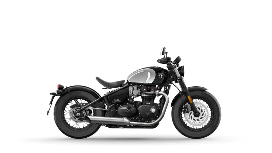 Triumph Bobber Auspuff Hitzeschutz links Chrom (bei Fussrasten  mittig)Bobber Black Art.Nr.: A9600657