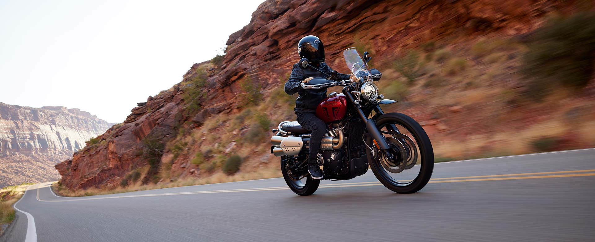 Triumph Scrambler 1200 Adventure On Road Shot