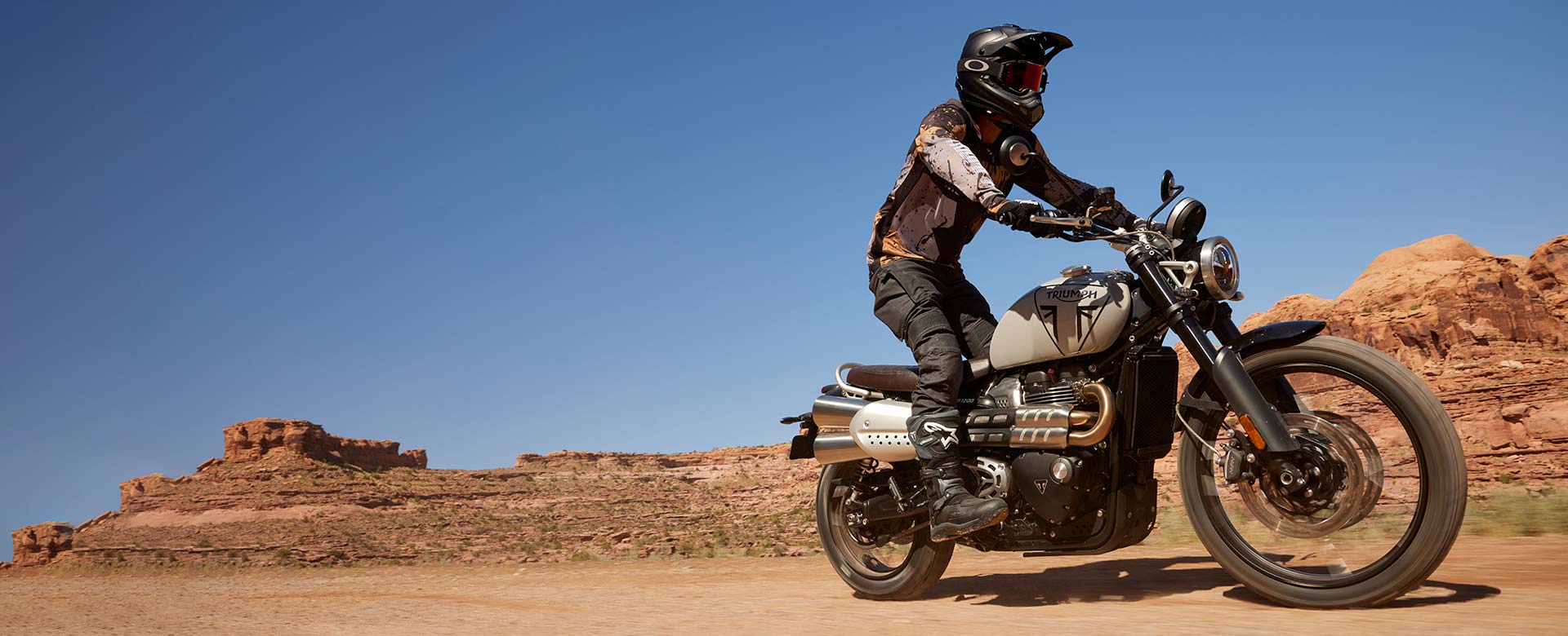 Triumph Scrambler 1200 X riding off-road