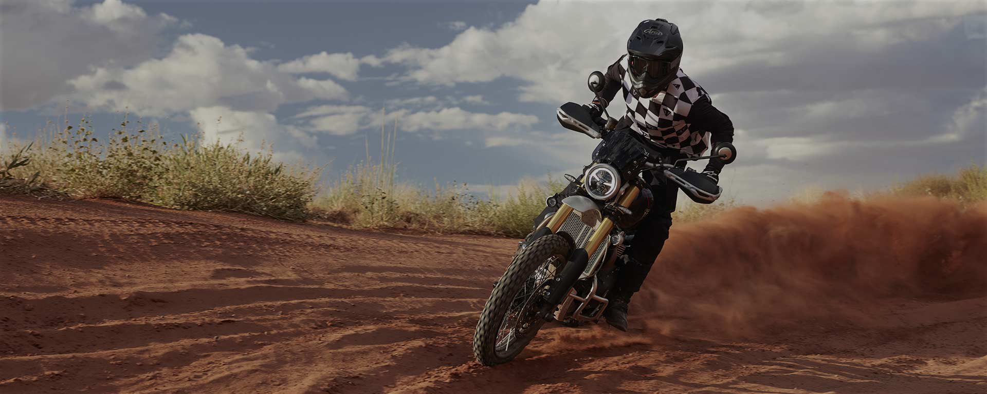 Triumph Scrambler 1200 Action Shot Front View)