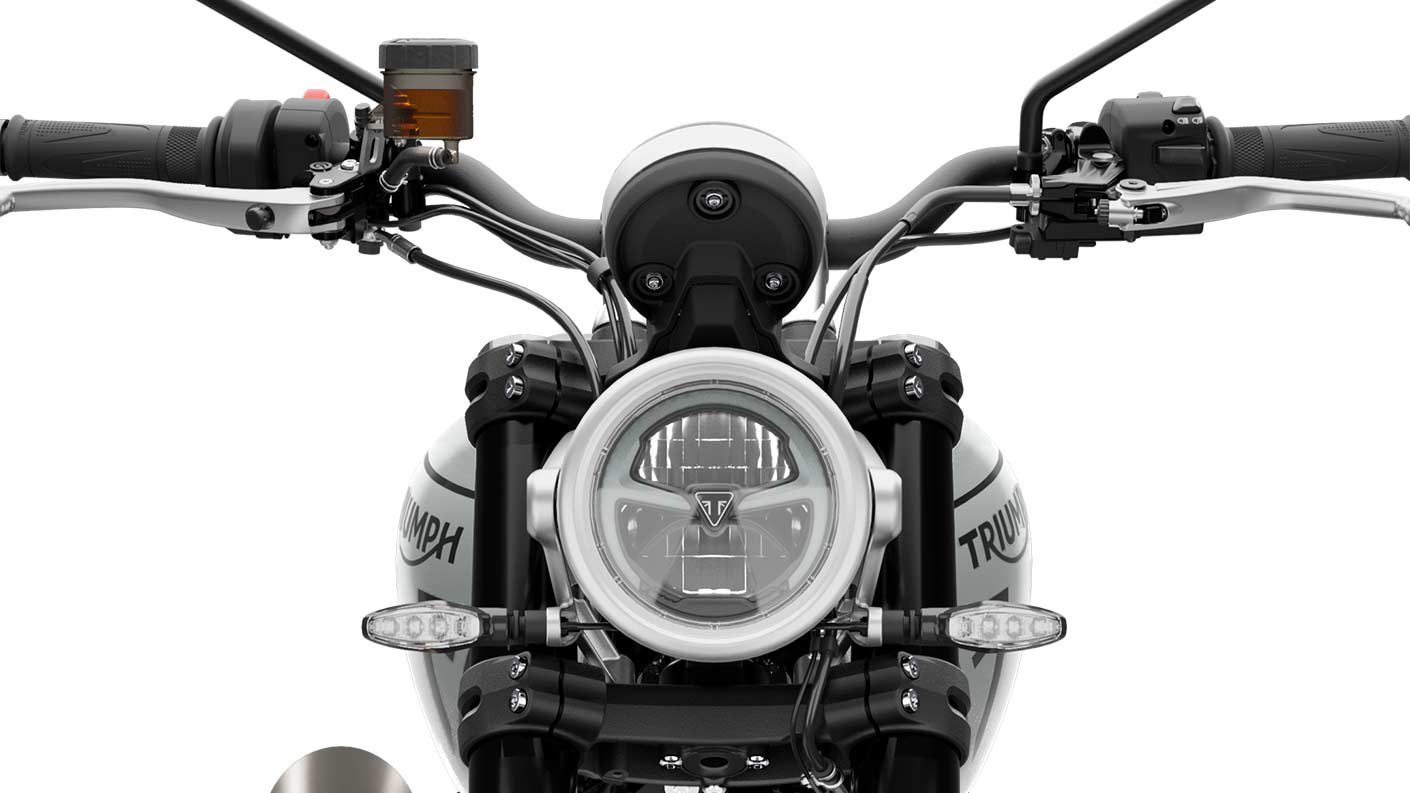 Triumph Scrambler X Ash Grey Front View