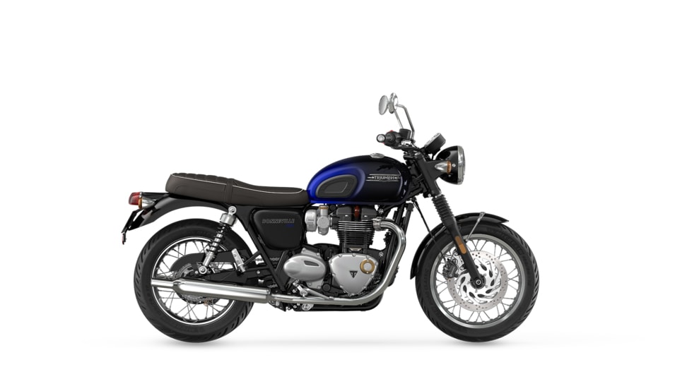 Triumph MY24 Bonneville T120 Phantom Blue and Silver Blue