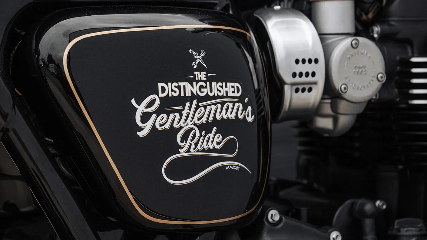 Triumph Bonneville T120 Black DGR Limited Edition DGR Branding with gold lining