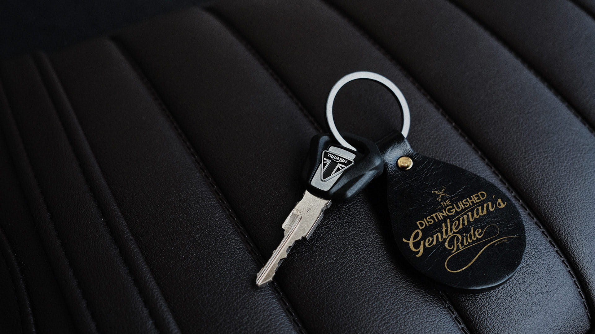 Triumph Key with The Distinguished Gentleman's Ride keyring