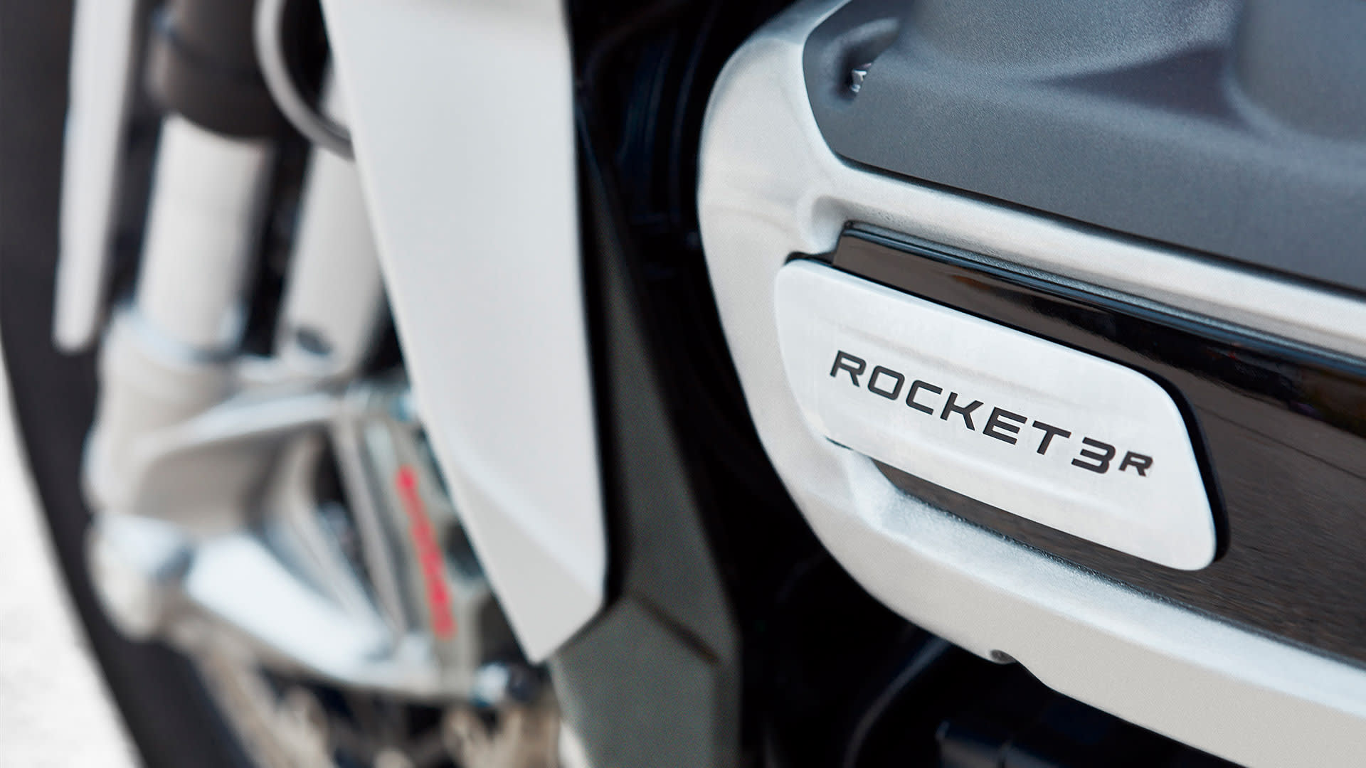 A Close up shot of the new Triumph Rocket 3 R 