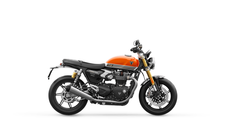 Triumph Speed Twin 1200 in Baja Orange right hand side