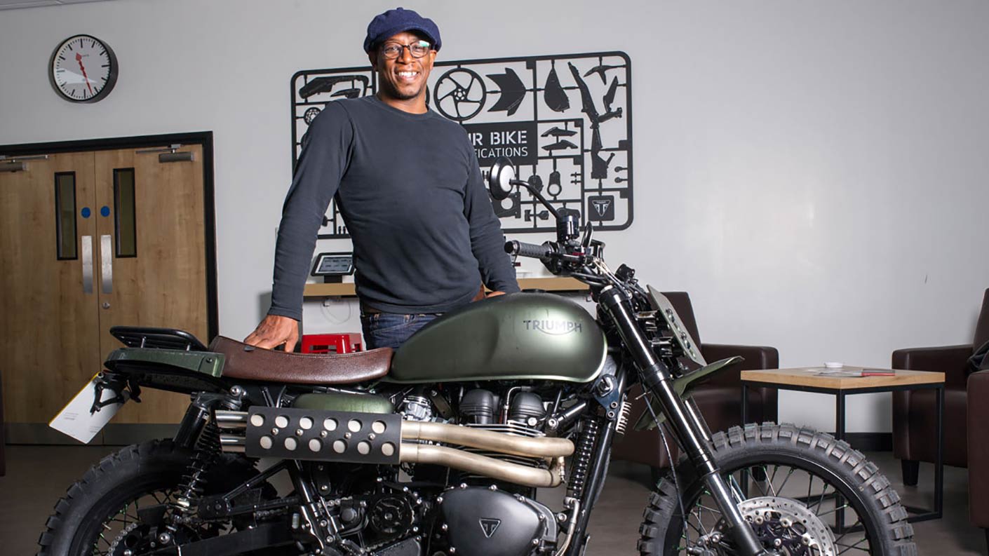 Footballer Ian Wright's Scrambler 900 custom build Triumph