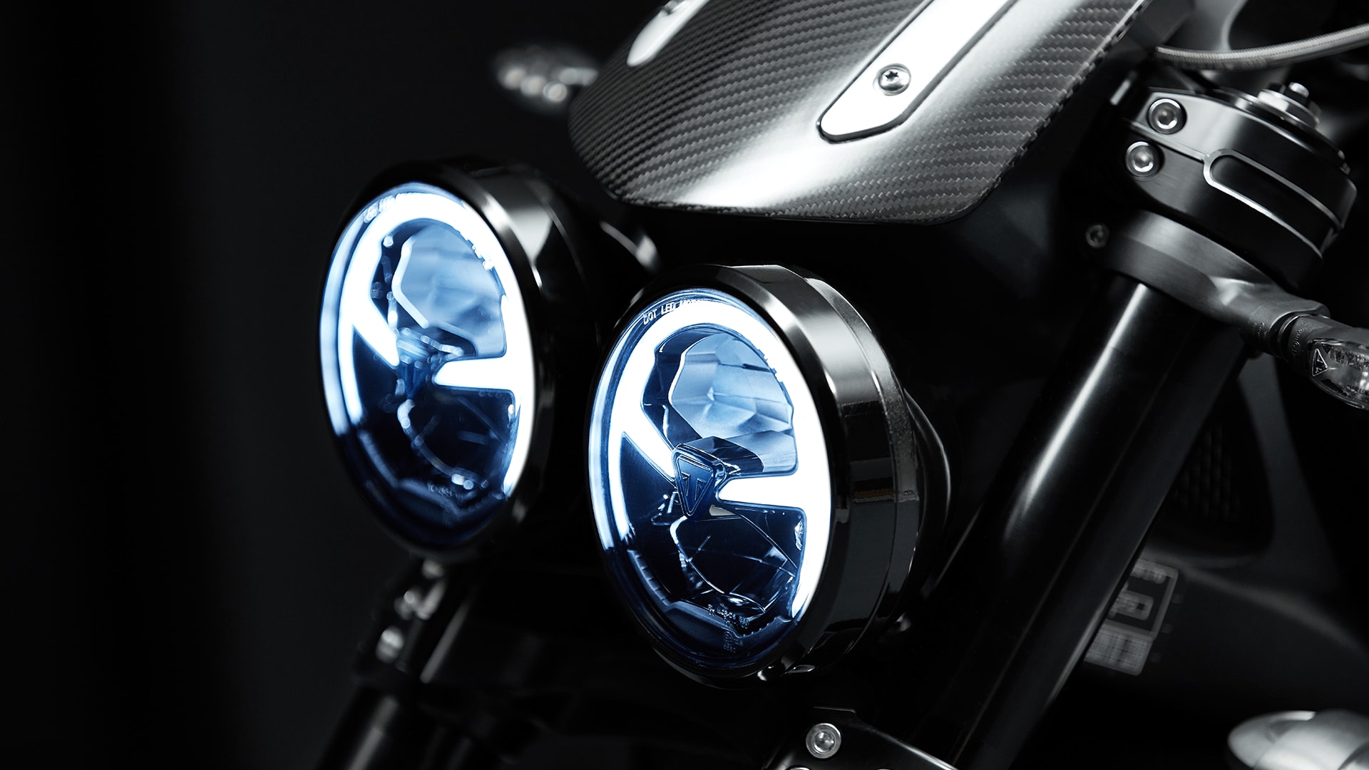 Triumph Rocket TFC Concept with illuminated headlights