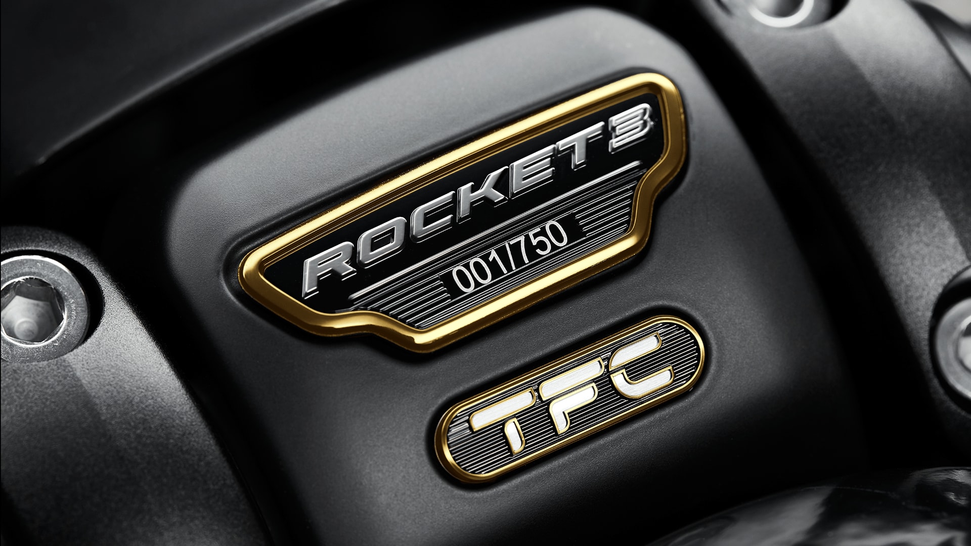 Triumph Rocket TFC Concept premium gold badging