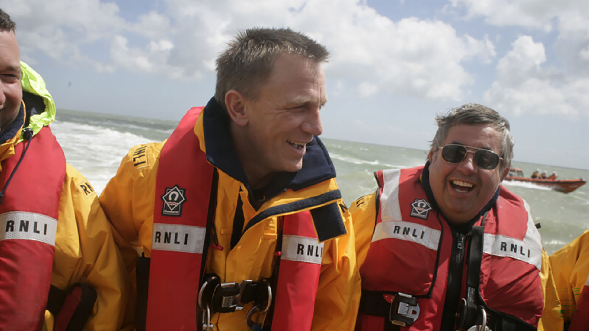 Daniel Craig with the RNLI Team