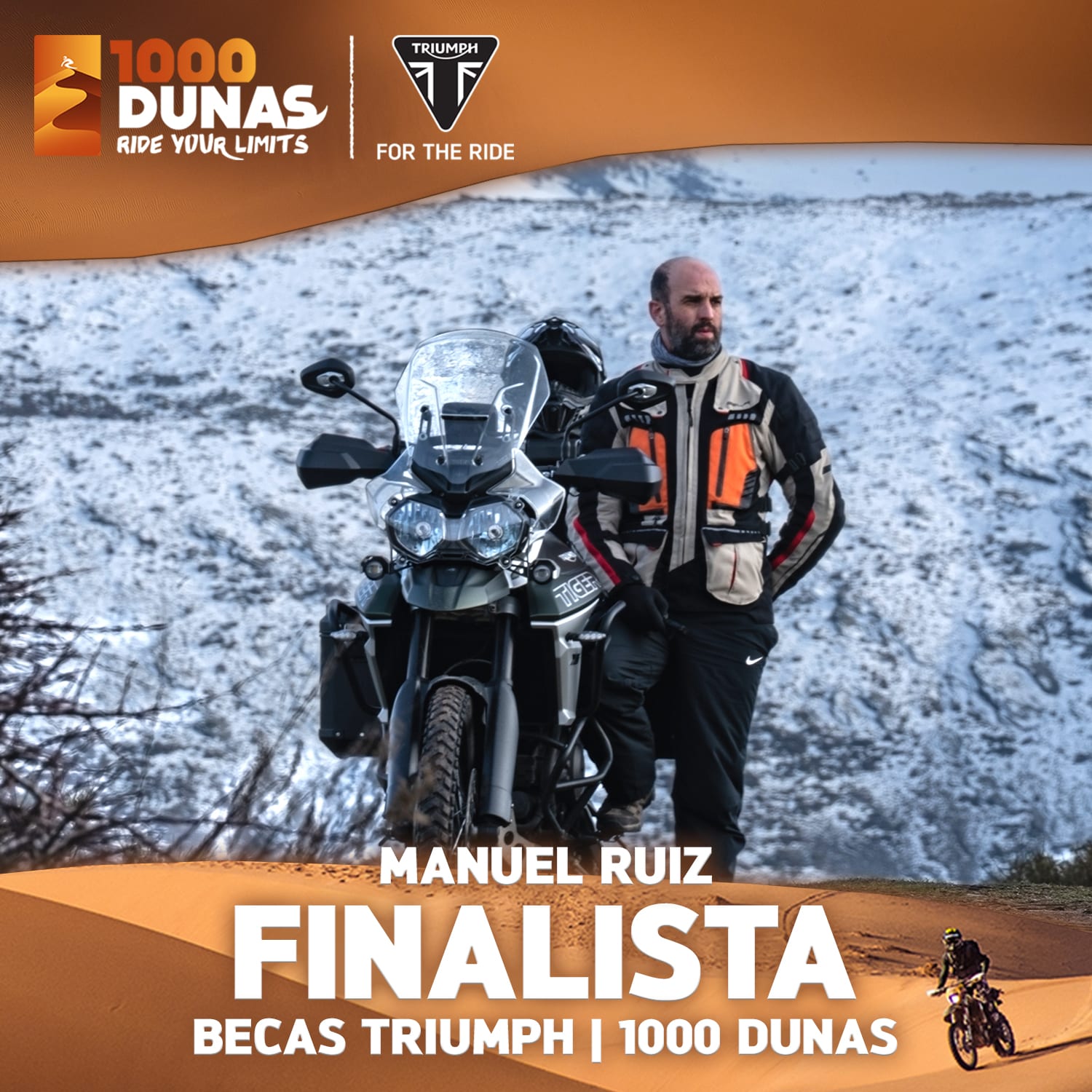 Manuel Ruiz Finalista Becas Triumph 1000 Dunas