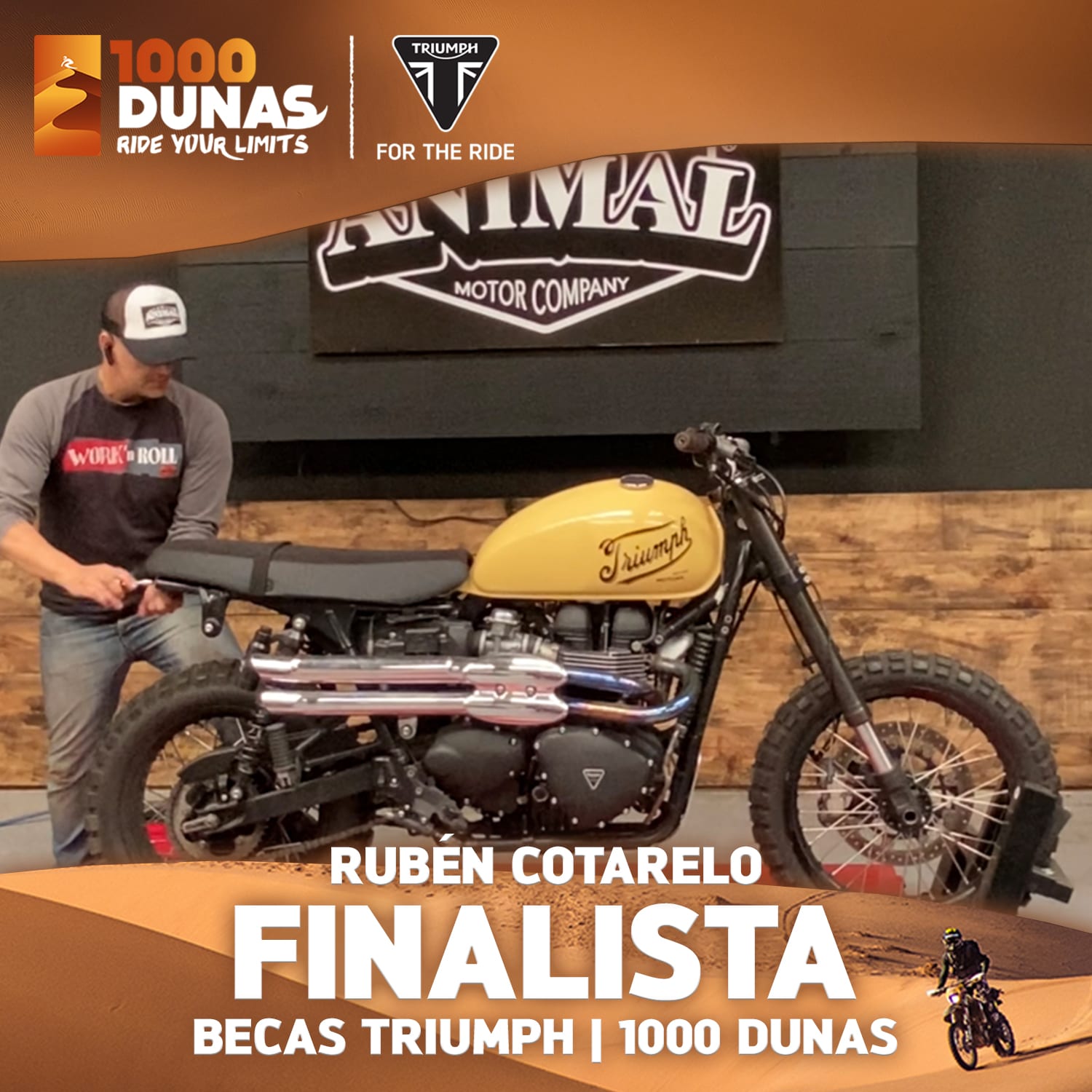 Ruben Cotarelo Finalista Becas Triumph 1000 Dunas
