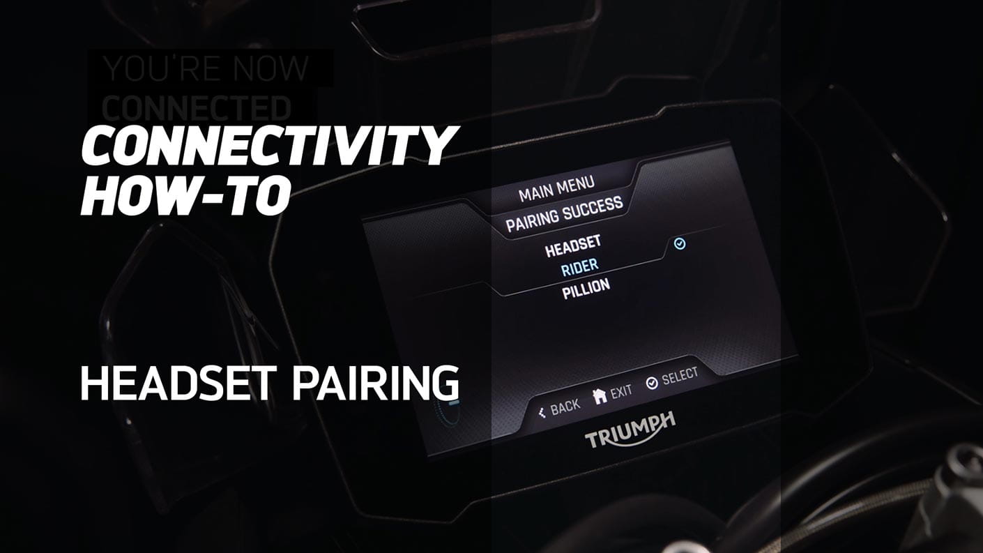 How to pair your Headset on the My Triumph Connectivity Module