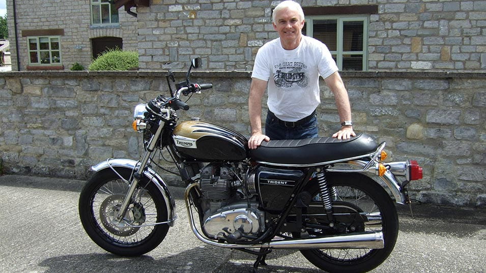 Peter Hatfield with 1974 Triumph Trident