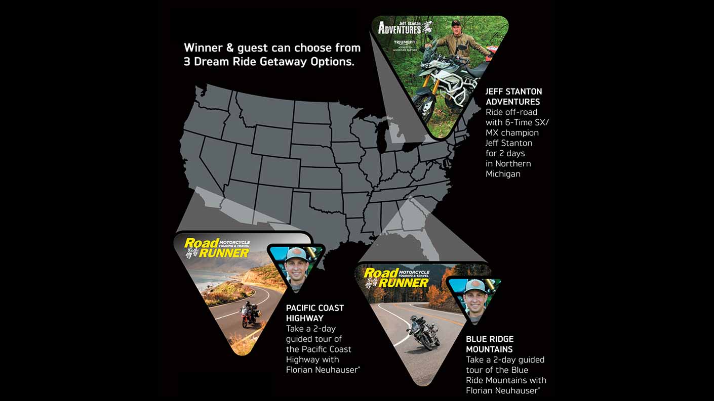 Triumph Dream Ride Giveaway Map