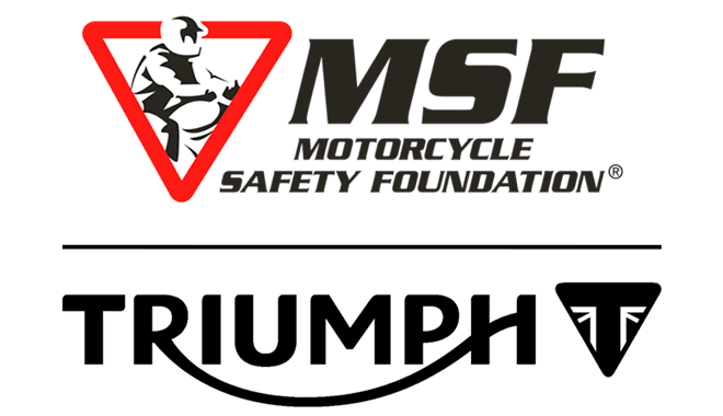 Triumph and Motorcycle safety foundation logo