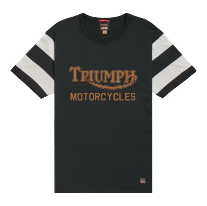 Triumph Heritage Collection - Breaker Striped Sleeve Logo Tee