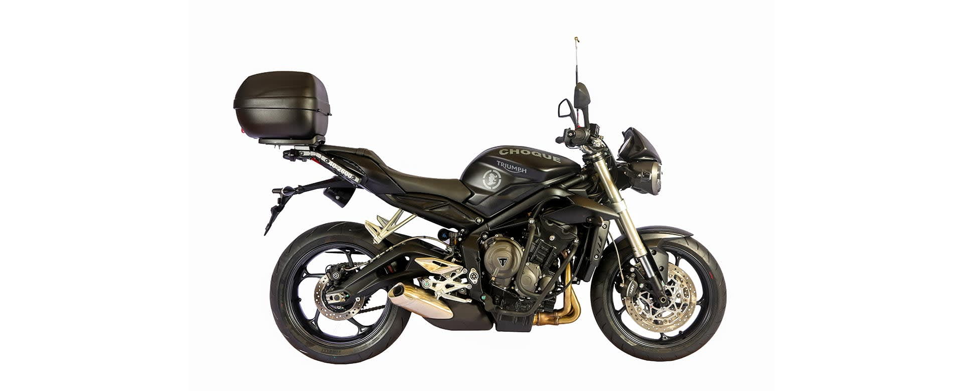 A shot of the Triumph Street Triple S Choque Corporate sales