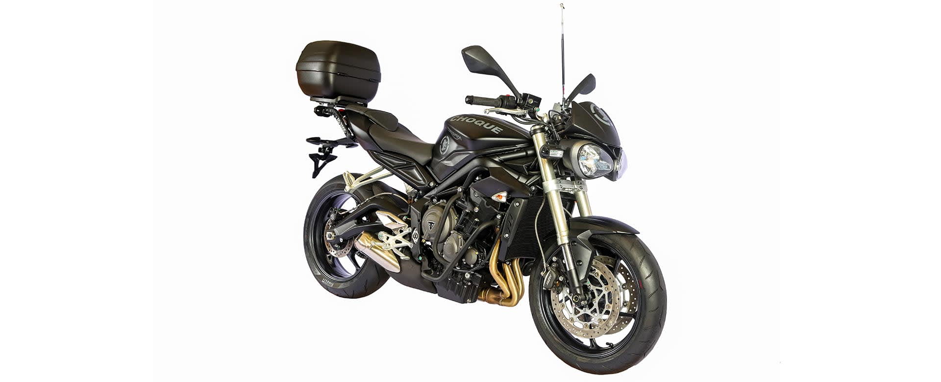 A shot of the Triumph Street Triple S Choque Corporate sales