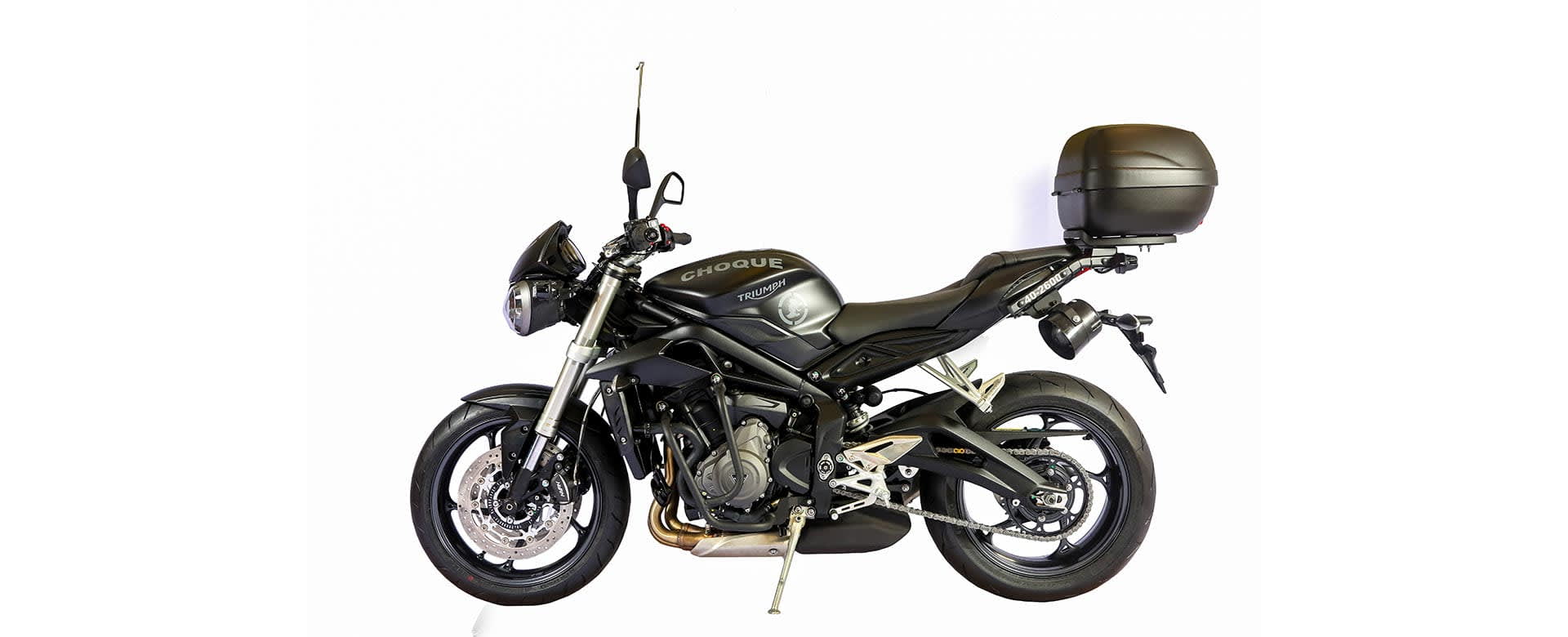 A shot of the Triumph Street Triple S Choque Corporate sales
